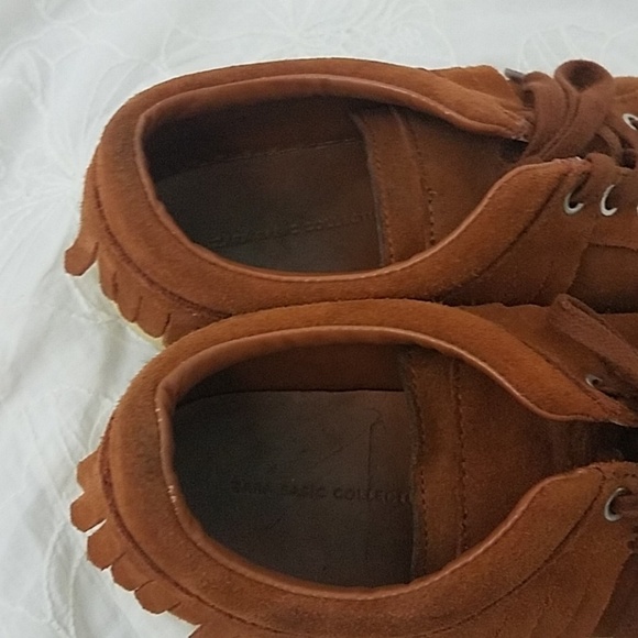 zara basic collect EU 37 leather fringe shoes US 7 - Picture 4 of 6